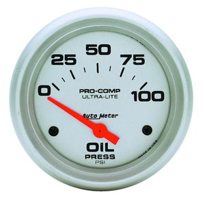 AutoMeter Oil Pressure Gauge Ultra-Lite 0-100 psi