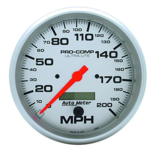 AutoMeter 5" Ultra-Lite Electric Speedometer 200 mph