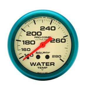 AutoMeter 2-5/8" Ultra-Nite Water Temp Gauge 140-280 Degrees