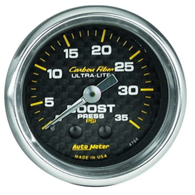 AutoMeter 2-1/16in Carbon Fiber Boost Gauge 35 psi