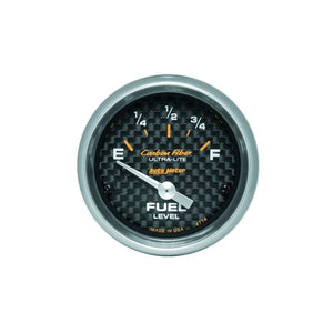 AutoMeter Carbon Fiber 2-1/16" Fuel Level Gauge 0-90 ohms