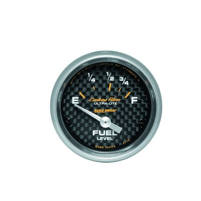 AutoMeter 2-1/16in Carbon Fiber Fuel Level Gauge 73/10 OHMS