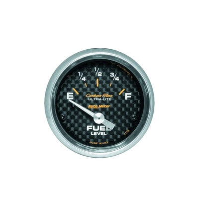 AutoMeter 2-1/16in Carbon Fiber Fuel Level Gauge 240/33 OHMS