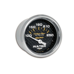 AutoMeter Carbon Fiber 2-1/16" Water Temp Gauge 100-250 degrees