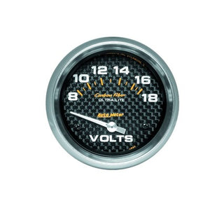 AutoMeter Carbon Fiber 2-5/8" Voltmeter 8-18V