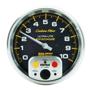 AutoMeter 5" Carbon Fiber In-Dash Tach 10000 RPM