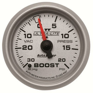 AutoMeter 2-1/16in Ultra-Lite II Boost / Vac Gauge 30/20