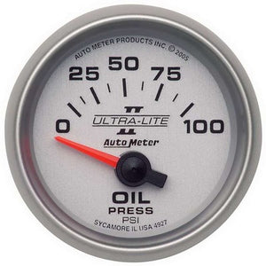 AutoMeter 2-1/16in Ultra-Lite II Oil Pressure Gauge 0-100 psi