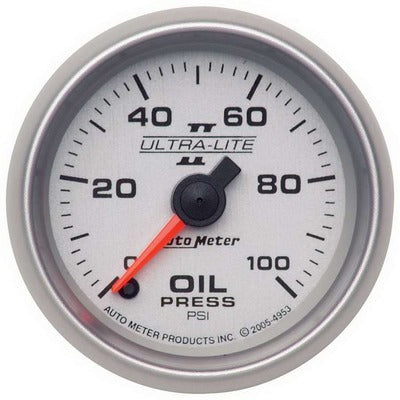 AutoMeter 2-1/16in Ultra-Lite II Oil Pressure Gauge 0-100 psi