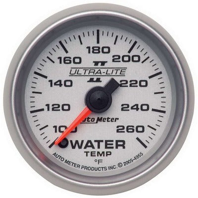 AutoMeter 2-1/16in Ultra-Lite II Water Temp Gauge 100-260 Degrees