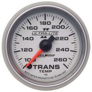 AutoMeter 2-1/16in Ultra-Lite II Trans. Temp Gauge 100-260 Degrees