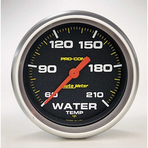 AutoMeter 2-5/8" Water Temp Gauge Pro-Comp 60-210 F