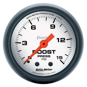 AutoMeter 2-1/16 Phantom Boost Gauge 0-15 psi