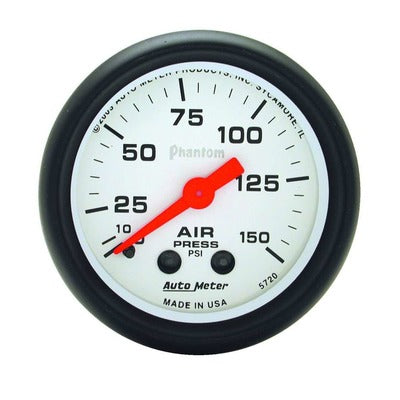 AutoMeter 2-1/16 Phantom Air Pressure Gauge 0-150 psi