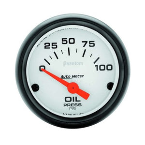 AutoMeter Phantom 2-1/16" Oil Pressure Gauge 0-100 psi