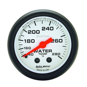 AutoMeter Phantom 2-1/16" Water Temp Gauge 140-280 F