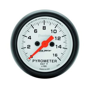 AutoMeter 2-1/16in Phantom EGT Pyrometer Kit 0-1600