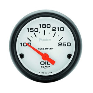 AutoMeter Phantom 2-1/16" Oil Temp Gauge 100-250 F