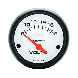 AutoMeter Phantom 2-1/16" Voltmeter 8-18V