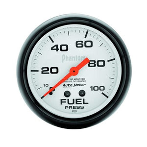 AutoMeter 2-5/8" Phantom Fuel Pressure Gauge 0-100 psi