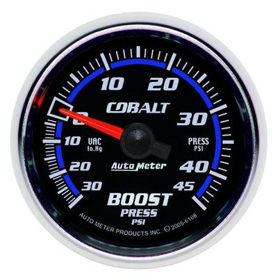 AutoMeter 2-1/16 C/S Boost/Vacuum Gauge 30/45