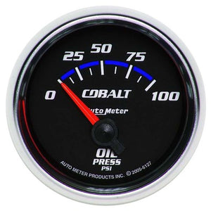 AutoMeter 2-1/16in Cobalt Oil Pressure Gauge 0-100 psi