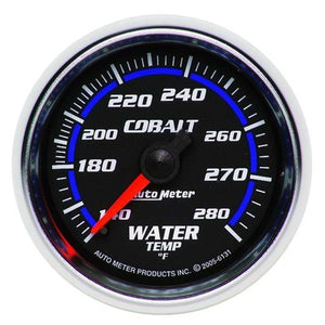 AutoMeter 2-1/16in Cobalt Water Temp Gauge 140-280 Degrees