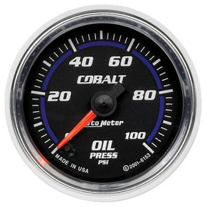 AutoMeter 2-1/16in Cobalt Oil Pressure Gauge 0-100 psi