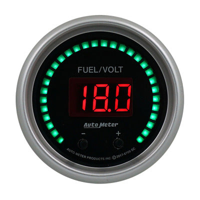 AutoMeter 2-1/16 Fuel/Volt Gauge Elite Digital SC Series