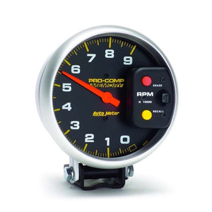 AutoMeter Pro-Comp 5" Tachometer Pedestal w/Peak Memory 0-9,000 RPM