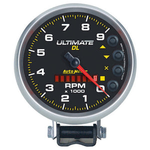 AutoMeter 5" Ultimate DL Tach 9000 RPM Black