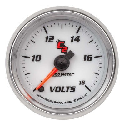 AutoMeter 2-1/16in C2/S Voltmeter Gauge 8-18 Volts