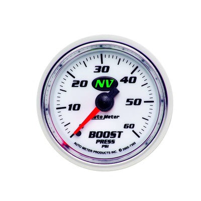 AutoMeter 2-1/16in NV/S Boost Gauge 0-60 psi