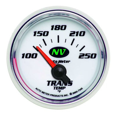 AutoMeter 2-1/16in NV/S Transmission Temp Gauge 100-250 Degrees