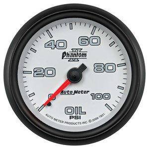 AutoMeter 2-5/8" Phantom II Oil Pressure Gauge 0-100 psi