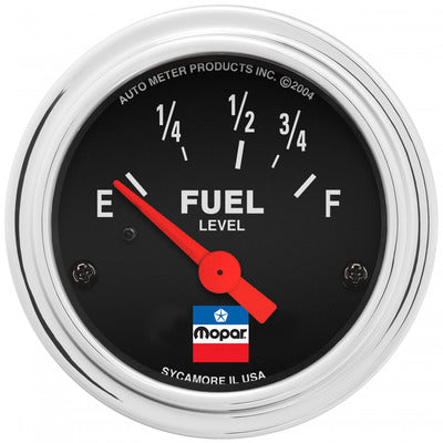 AutoMeter 2-1/16 Fuel Level Gauge Mopar Logo Series