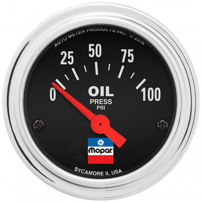 AutoMeter 2-1/16 Oil Press Gauge Mopar Logo Series