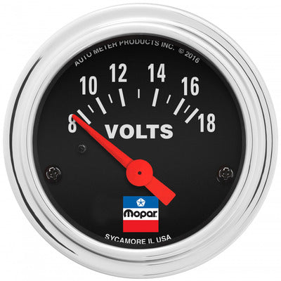 AutoMeter 2-1/16 Voltmeter Gauge Mopar Logo Series