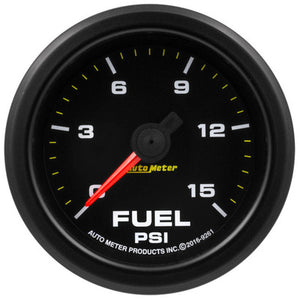 AutoMeter 2-1/16 Gauge Fuel Pressure Gauge 0-15 psi