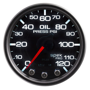 AutoMeter Spek-Pro 2-1/16" Oil Pressure Gauge 0-120 psi