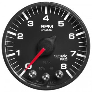 AutoMeter Spek-Pro 2-1/16" Tach w/ Shift Light & Peak Memory