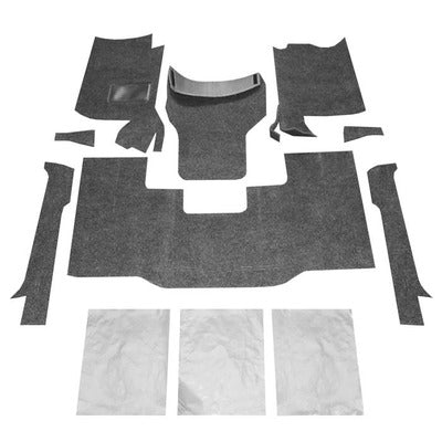 BedRug Jeep Floor Liner - 1976-95 CJ-7/YJ 8 Pc Floor Kit