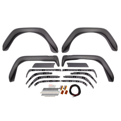 Bushwacker Fender Flares Flat Style 4 Pc for Jeep Wrangler TJ 1997-06