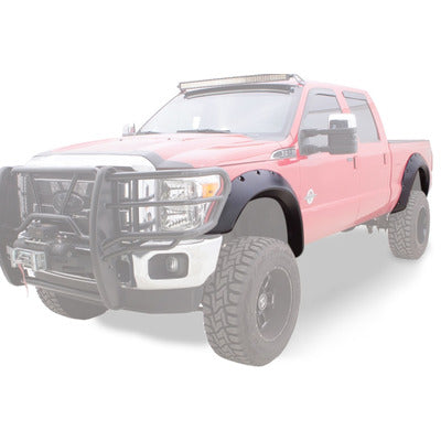 Bushwacker Fender Flares Cutout Style 4 Pc for 2011-16 Ford F-250/350/450 Super Duty