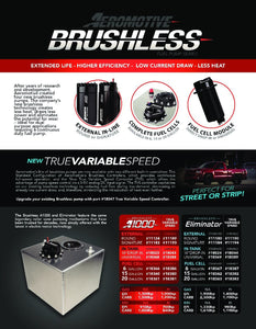 Aeromotive Eliminator Brushless Fuel Cell – 20 Gallon (Tech Sheet)