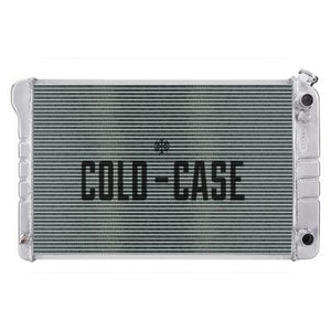 Cold Case Aluminum Radiator & 12" Fan Kit for 77-87 GM Truck 21" LS Swap