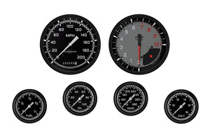 Classic Instruments Autocross Grey 6 Gauge Set 2-5/8 Full Sweep AX351GBLF