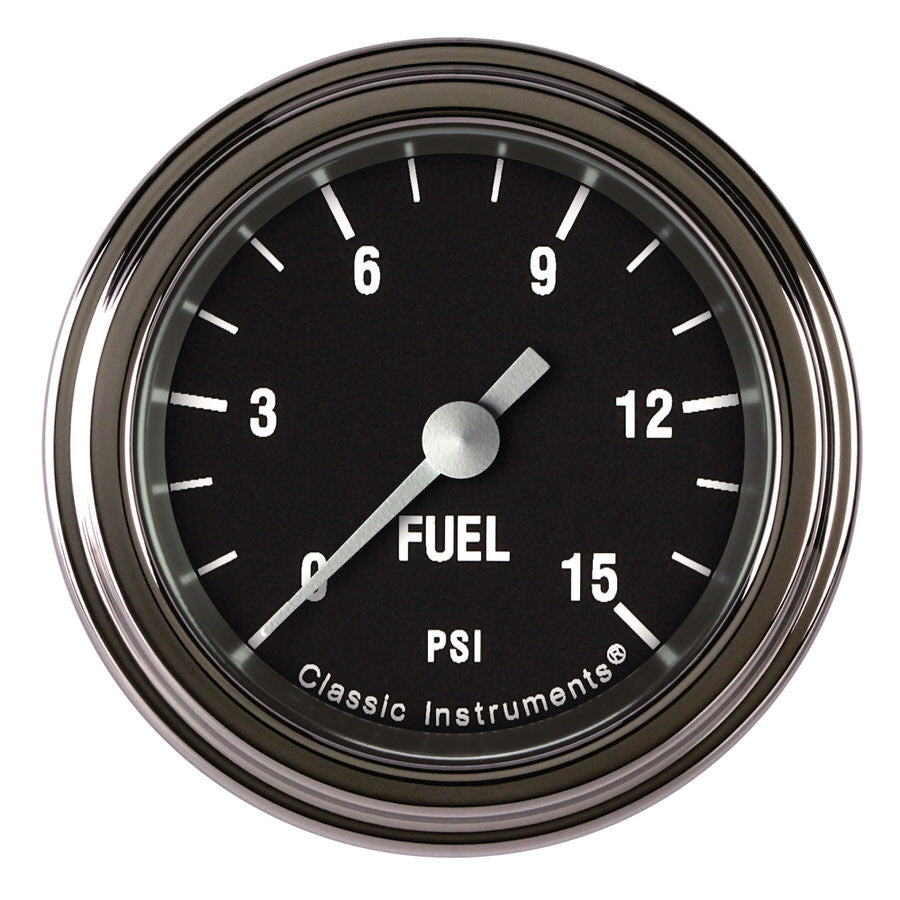 Classic Instruments Hot Rod Fuel Pressure 15 PSI 2-1/8 Full Sweep HR145SLF