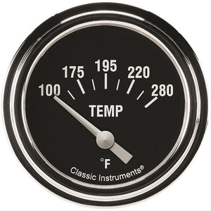 Classic Instruments Hot Rod Temperature Gauge 2-5/8 Short Sweep HR226SLF-04