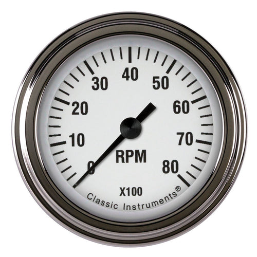 Classic Instruments White Hot Tachometer 2-1/8 Full Sweep WH183SLF